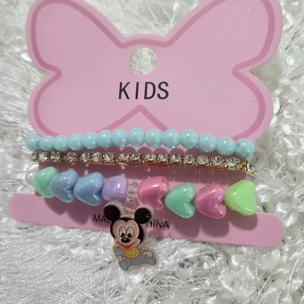 Kids Lot of 12 Minnie Style 3pcs Girl Bracelet Set